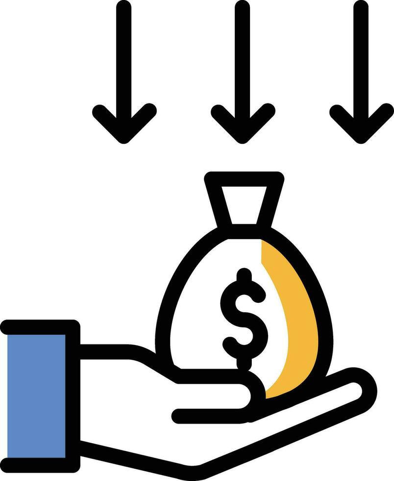 ilustración de vector de dólar en un fondo. símbolos de calidad premium. iconos vectoriales para concepto y diseño gráfico.