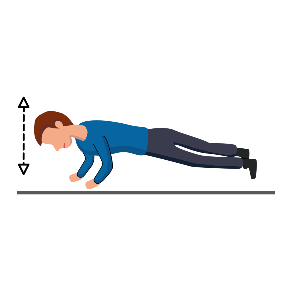 A boy doing push up exercise, Men workout fitness, aerobic and exercises. png