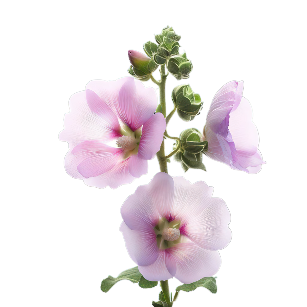 isolated flowers and tropical leaves png
