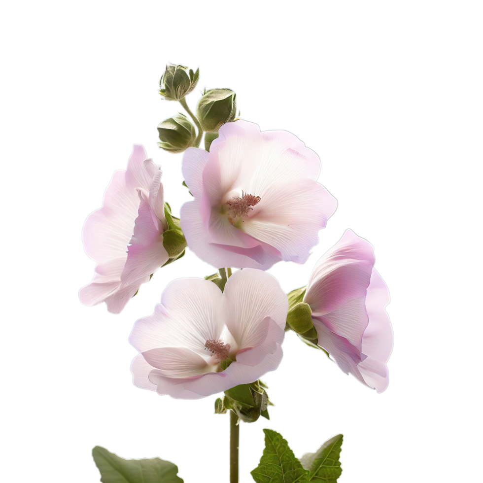 isolated flowers and tropical leaves png