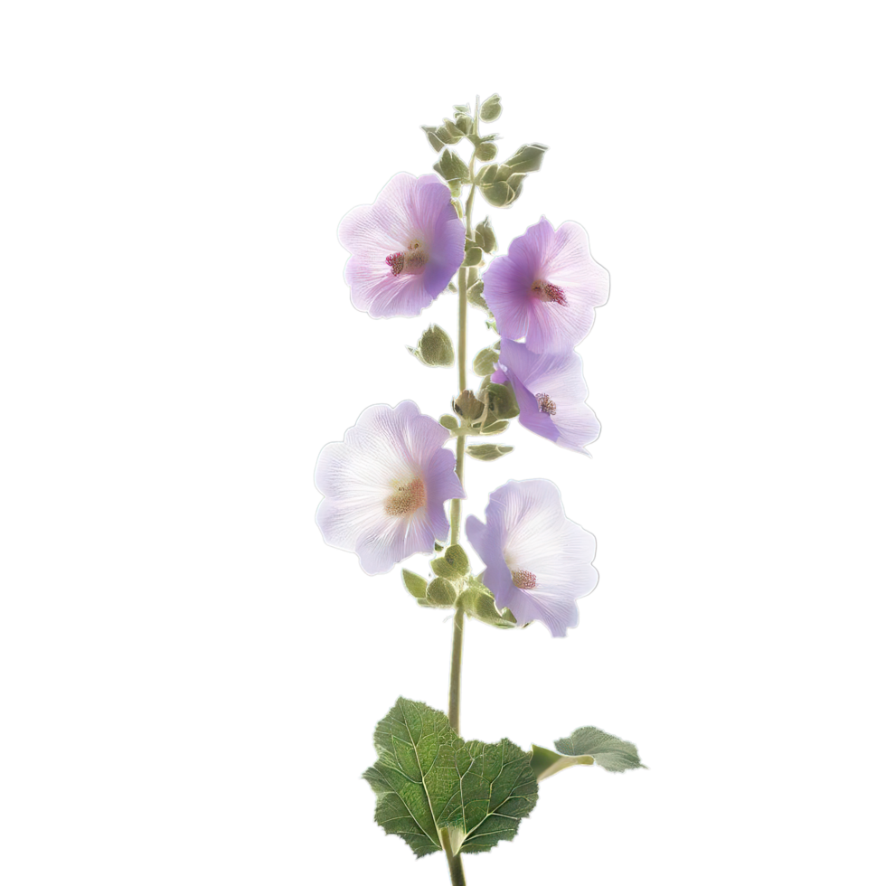 isolated flowers and tropical leaves png