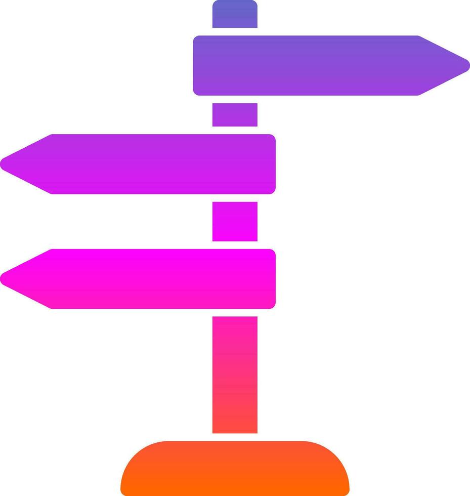Signpost Vector Icon Design
