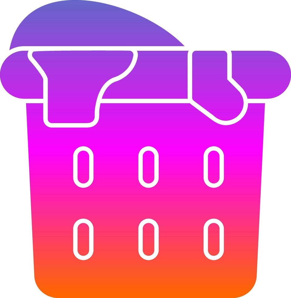 Laundry basket Vector Icon Design