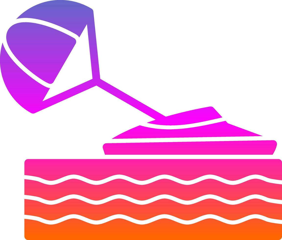 Parasailing Vector Icon Design