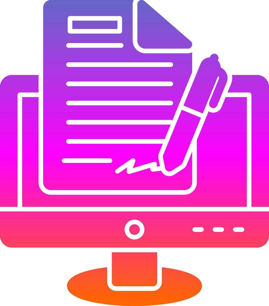 Digital signature Vector Icon Design