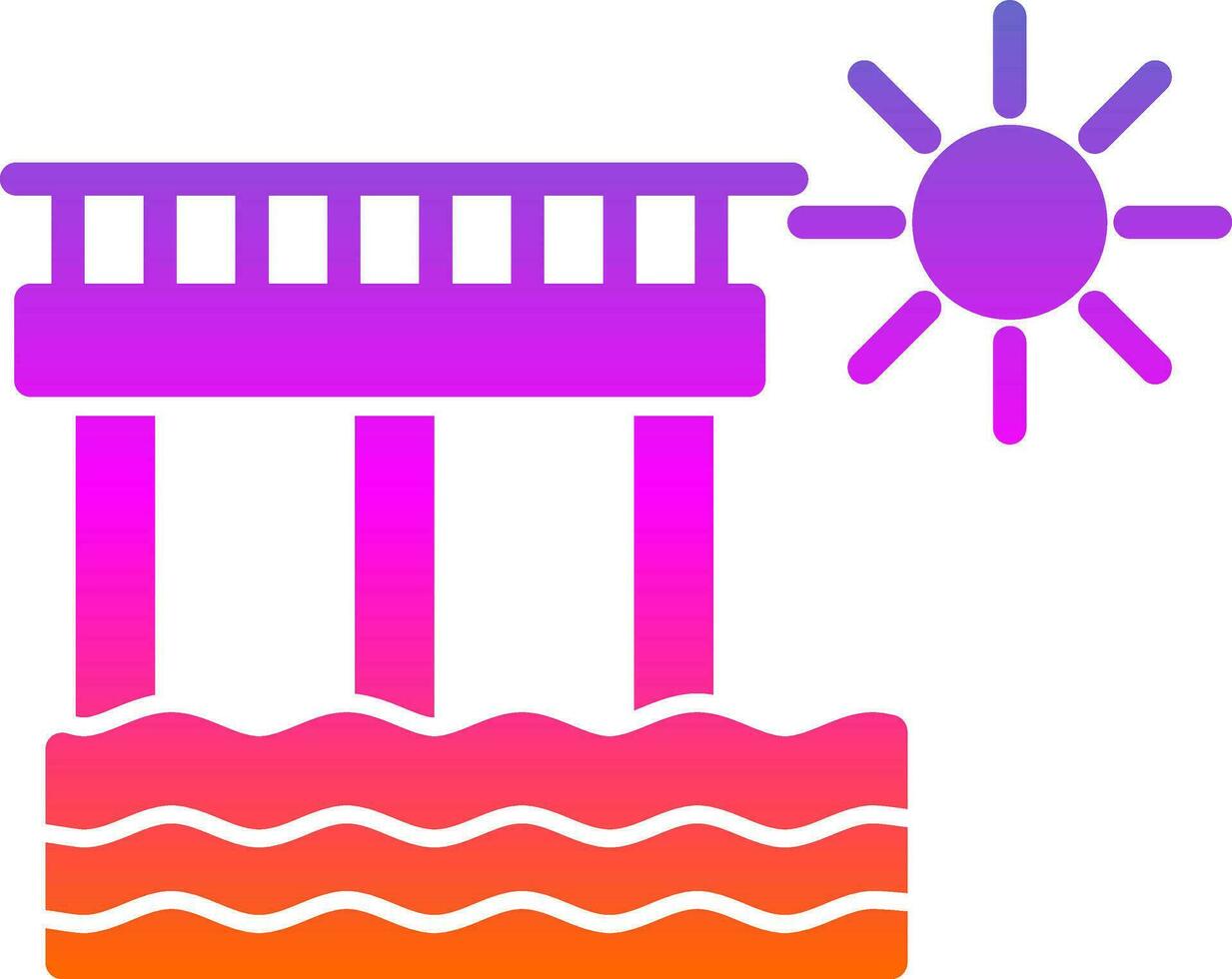 diseño de icono de vector de muelle