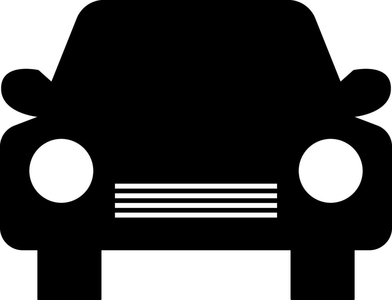 Front view of Car icon. vector