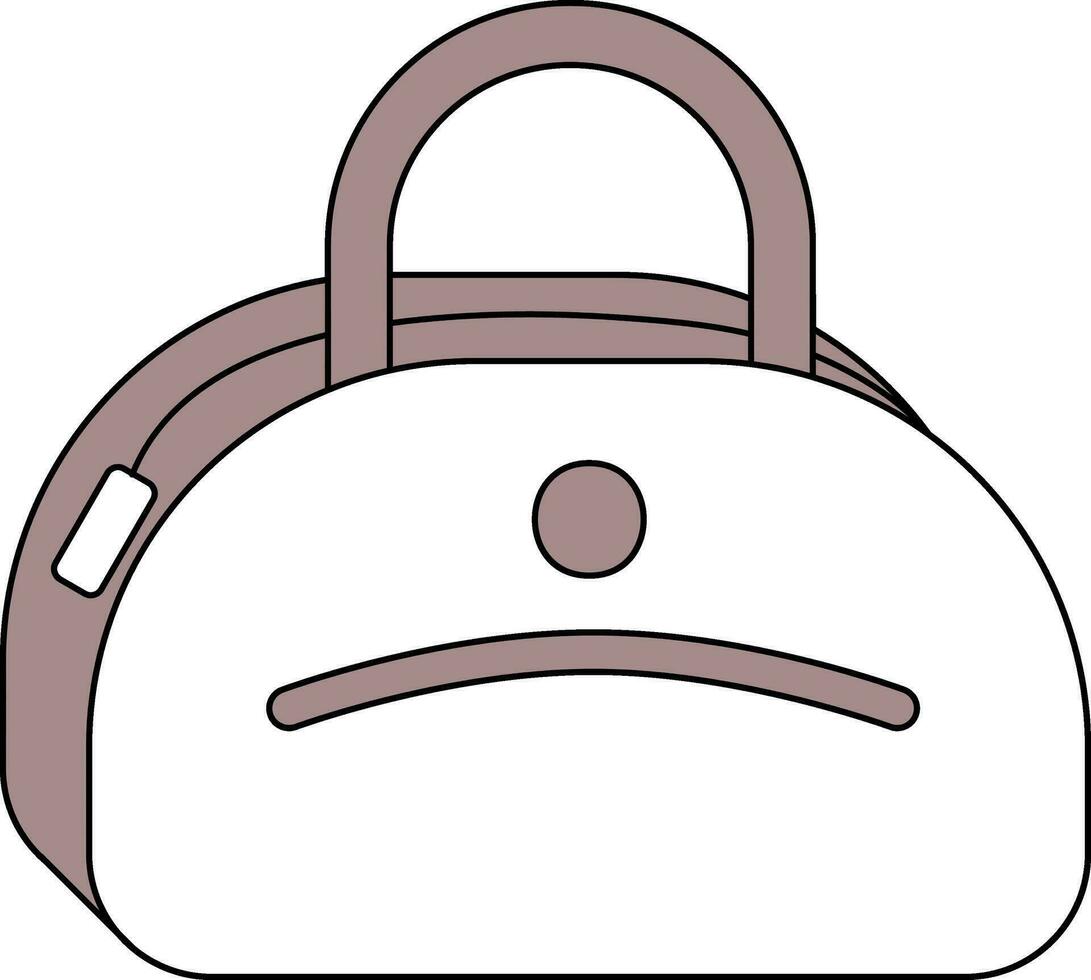 Female Handbag Icon In Flat Style. vector