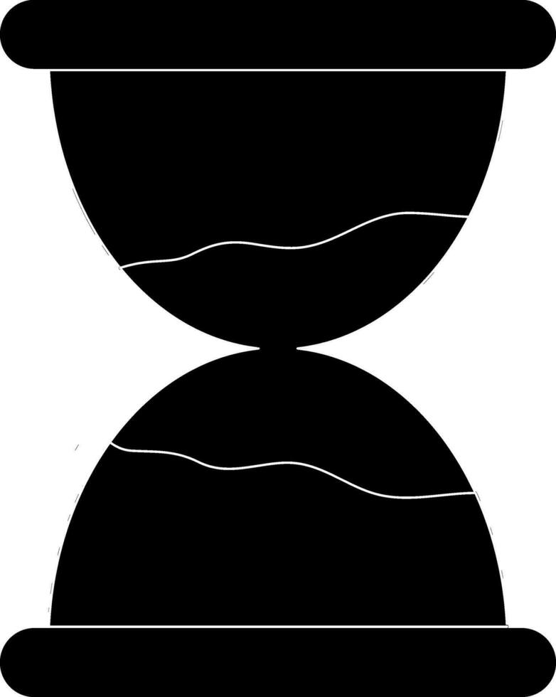 Hourglass in flat style. vector