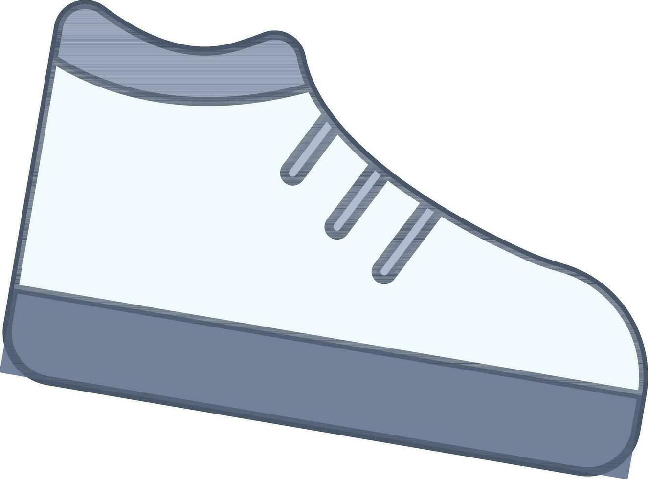 Illustration Of Shoes Icon In Blue And Gray Color. vector