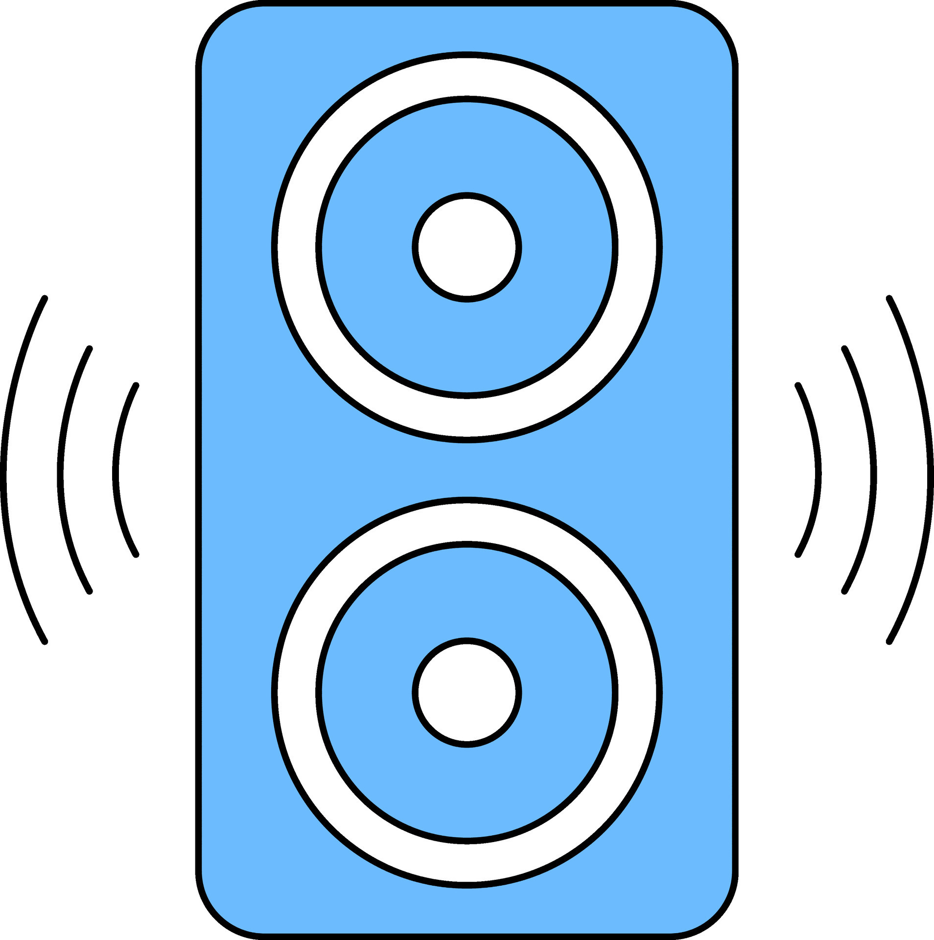 Speaker Icon In Blue And White Color. 25021089 Vector Art at Vecteezy
