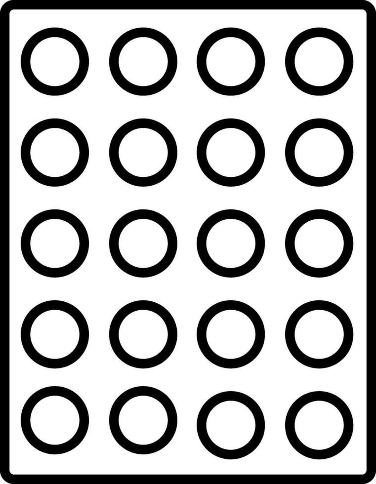 Medicine Packet icon in Line Art. vector