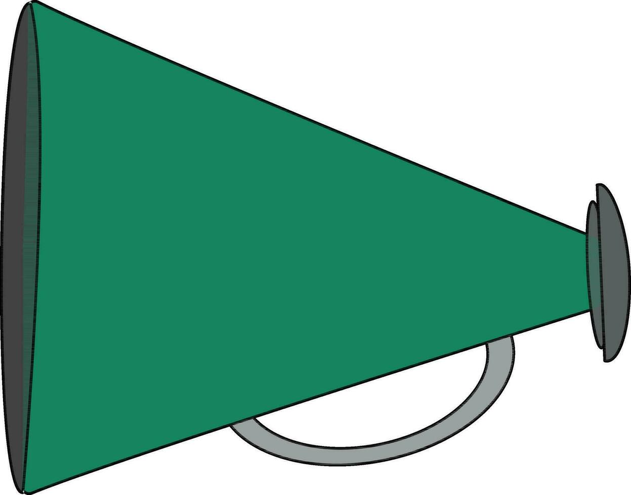 Flat style illustration of megaphone. vector