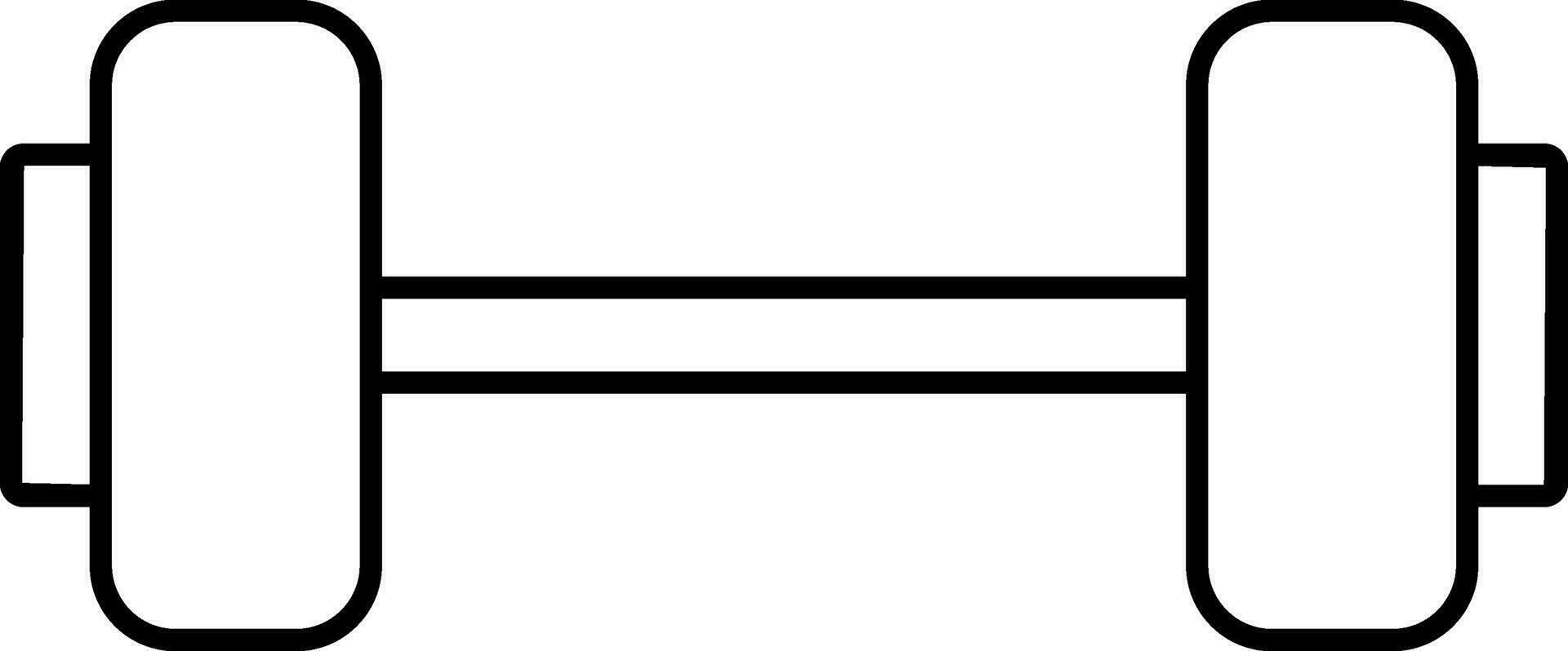 Dumbbell or Barbell icon in flat style. vector