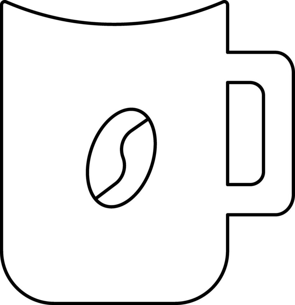 Illustration of Coffee Cup Icon in Line Art. vector