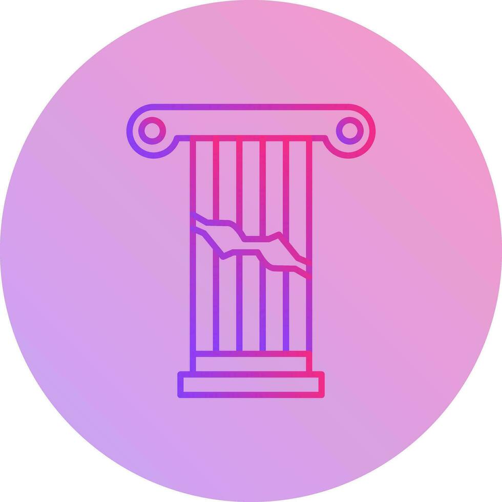 Broken Pillar Vector Icon