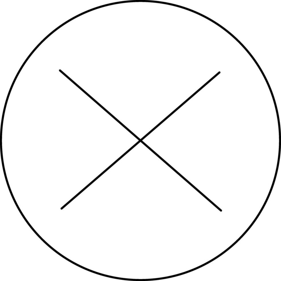 Vector Illustration of Delete Button Or Cross Sign.