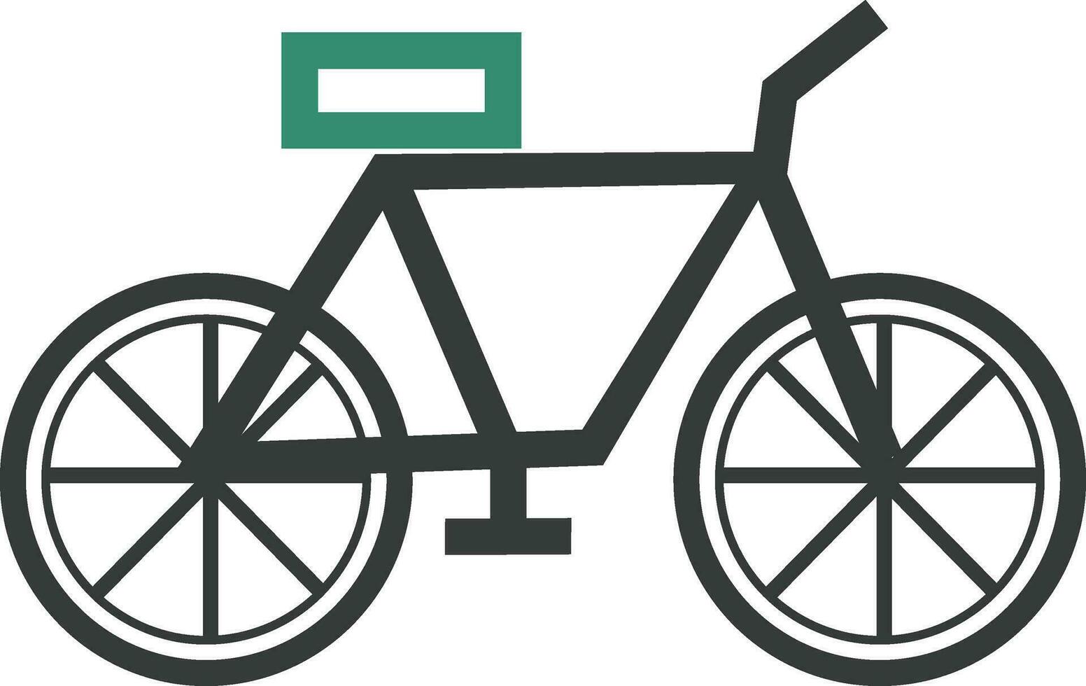 Flat style illustration of a bicycle. vector