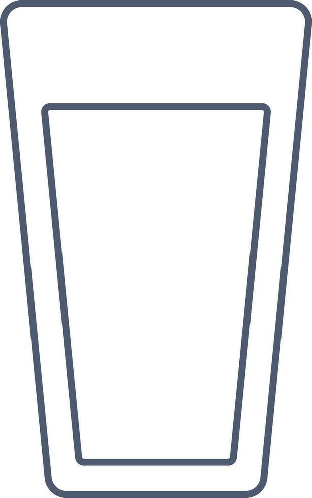 Illustration Of Drink Glass Icon In Linear Style. vector