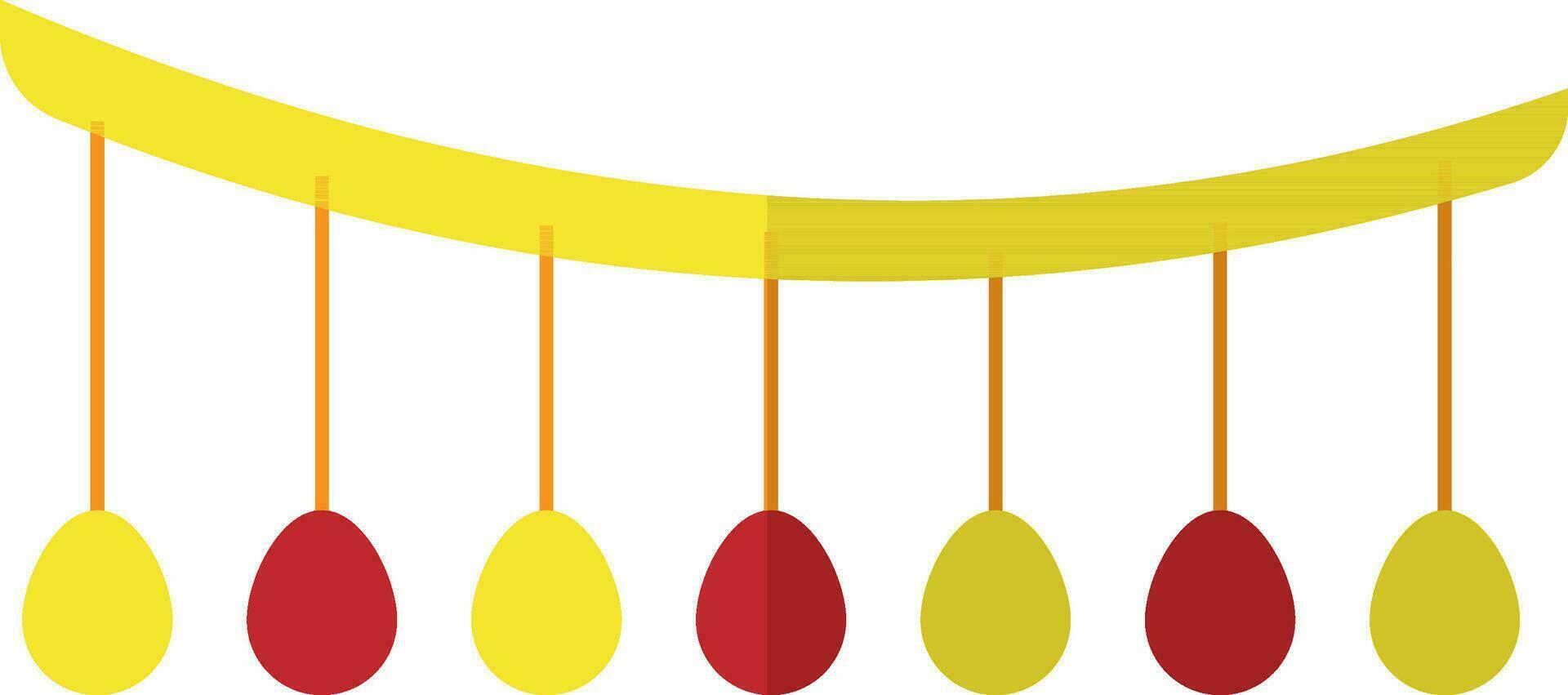 Yellow and red wind chimes in flat style. 25021340 Vector Art at Vecteezy