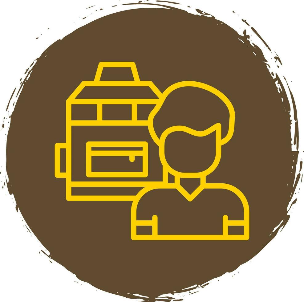 Backpacker Vector Icon Design