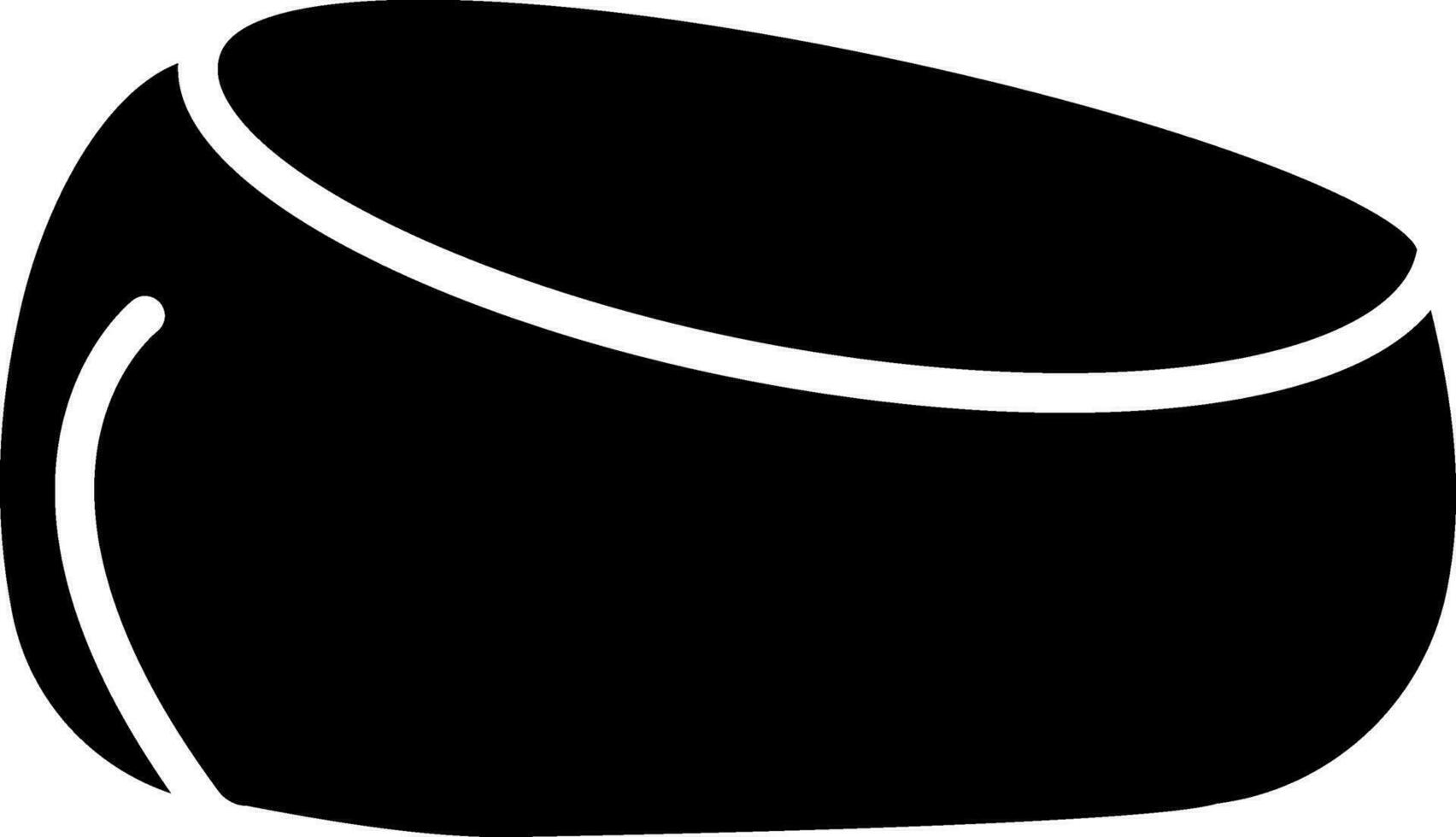 Bean bag sofa in black and white color. vector