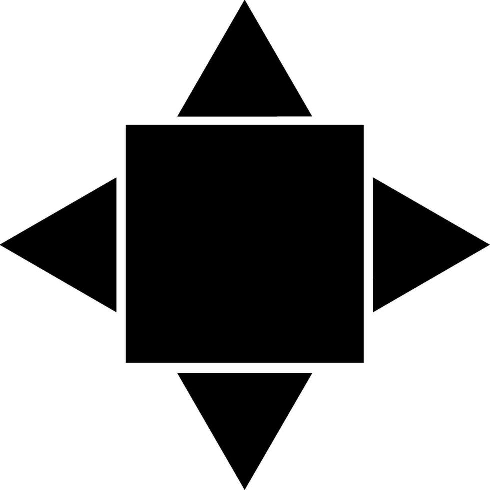 Flat style black geometric element. 25021512 Vector Art at Vecteezy