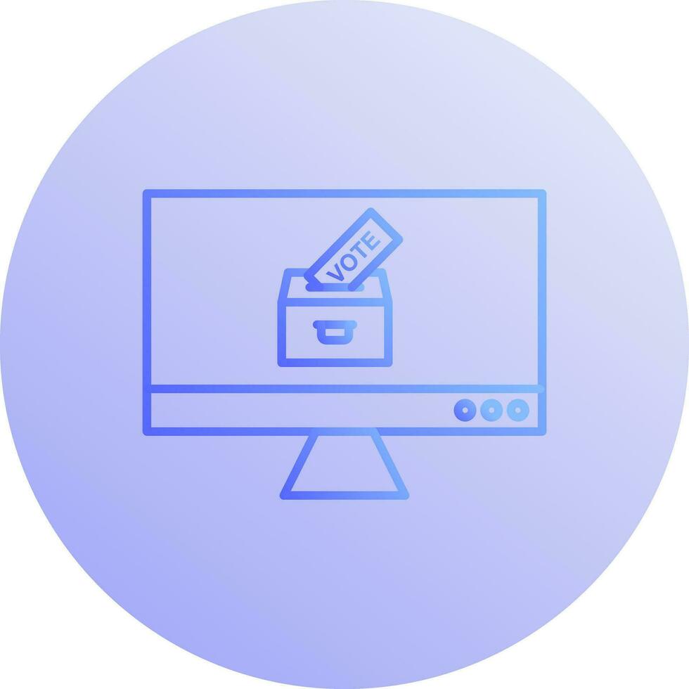 Online Vote Vector Icon