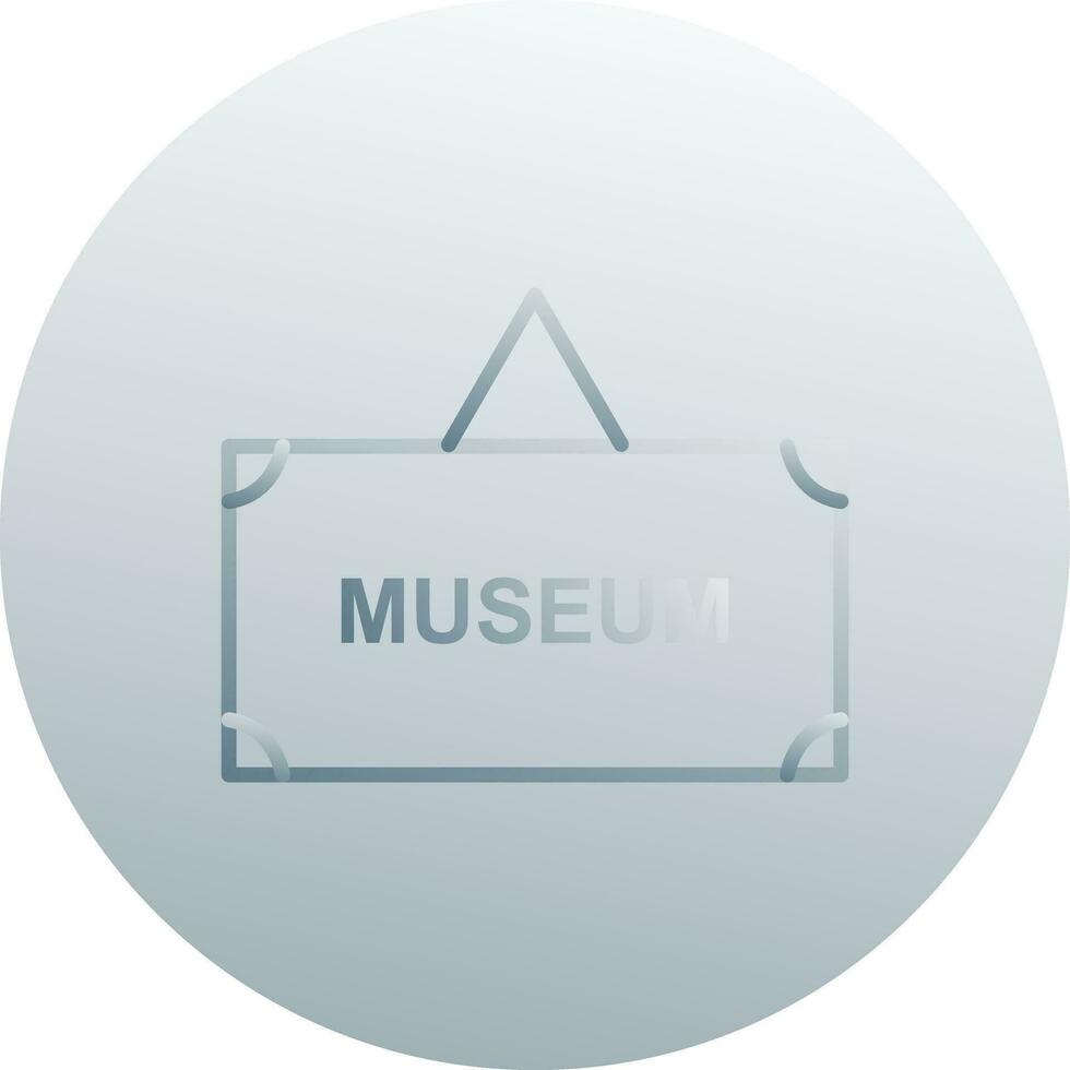 icono de vector de etiqueta de museo