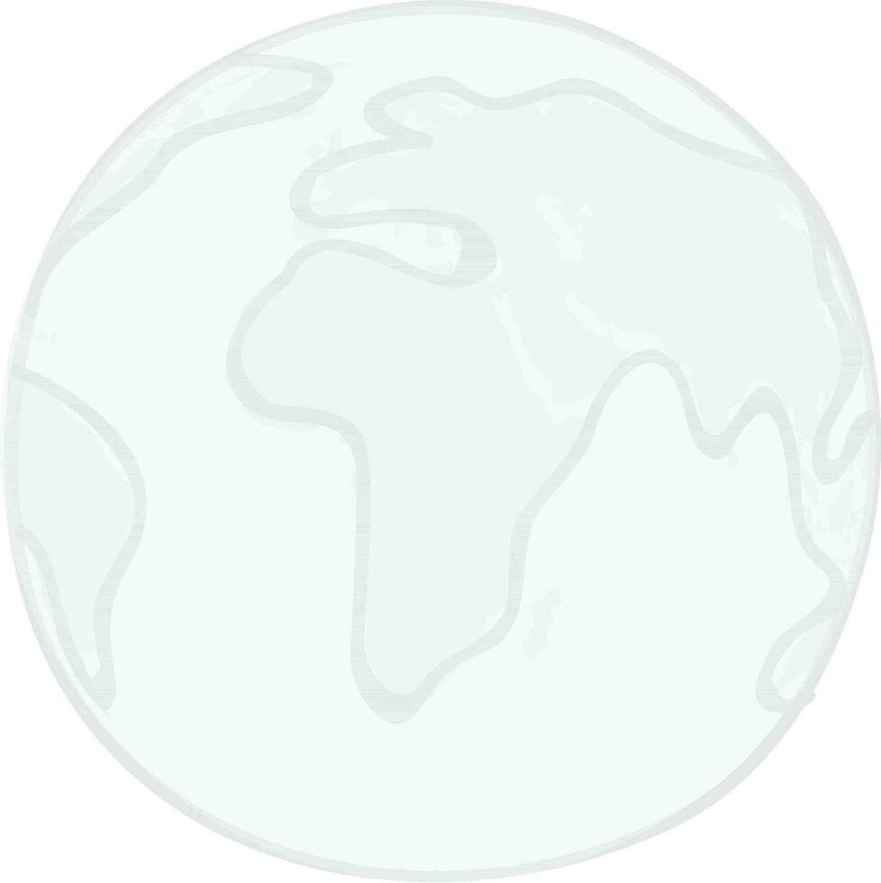 gris tierra globo en blanco fondo vector