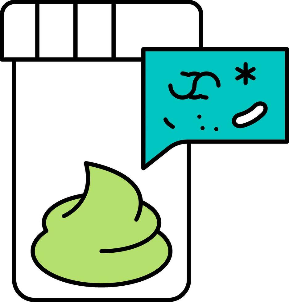 Illustration Of Stool Test Icon In Flat Style. vector