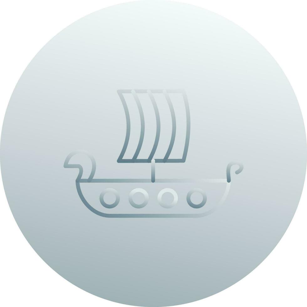 icono de vector de barco vikingo