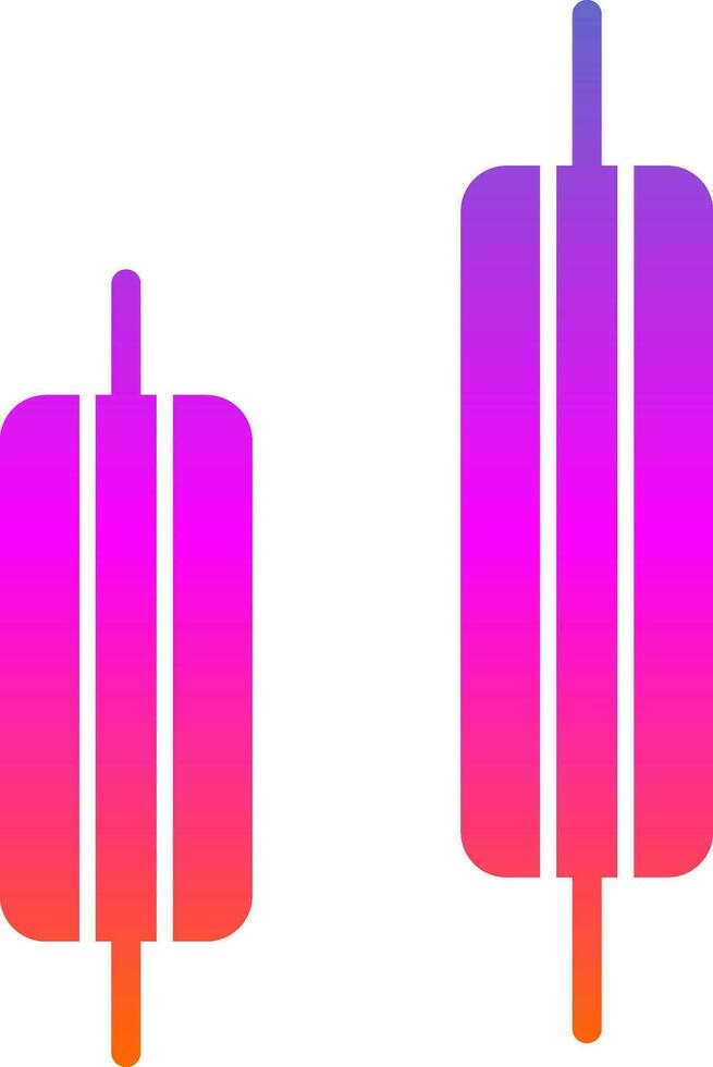 Bearish engulfing Vector Icon Design