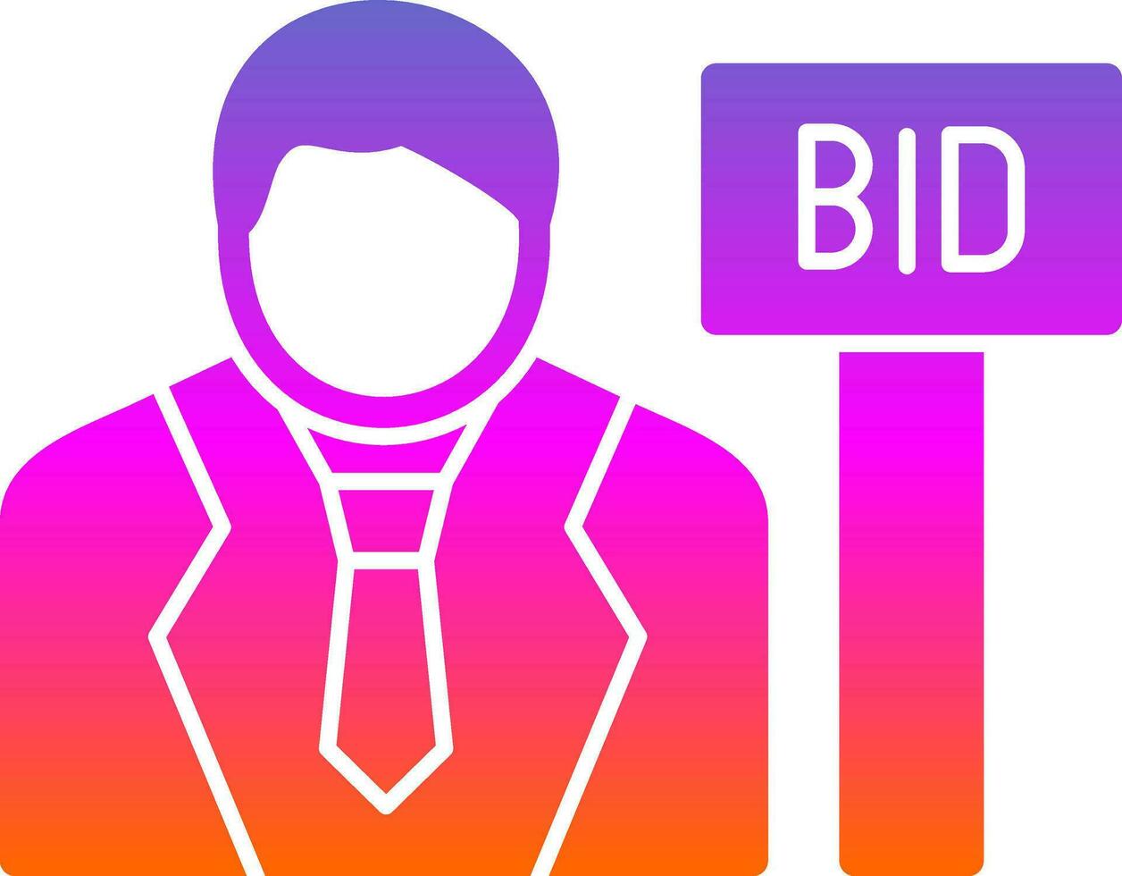 Bid Vector Icon Design