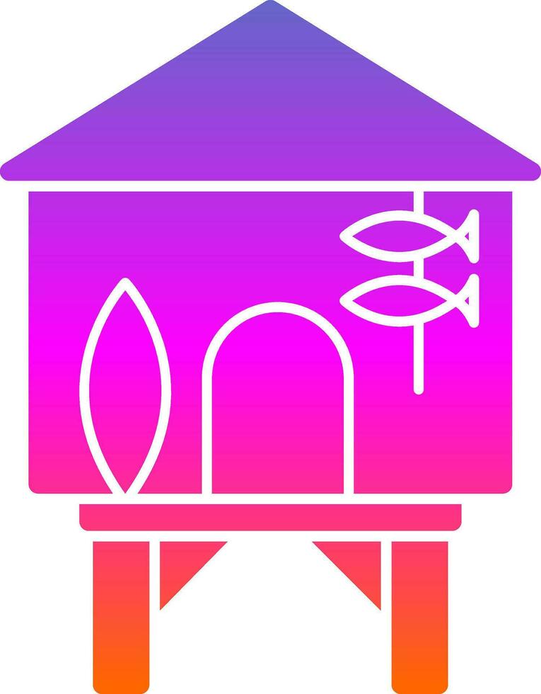 Beach hut Vector Icon Design