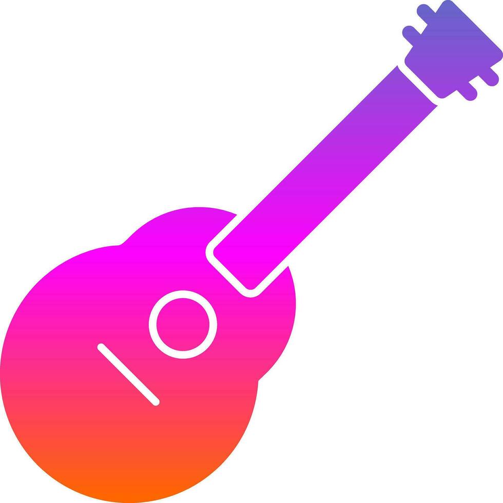 Acoustic guitar Vector Icon Design