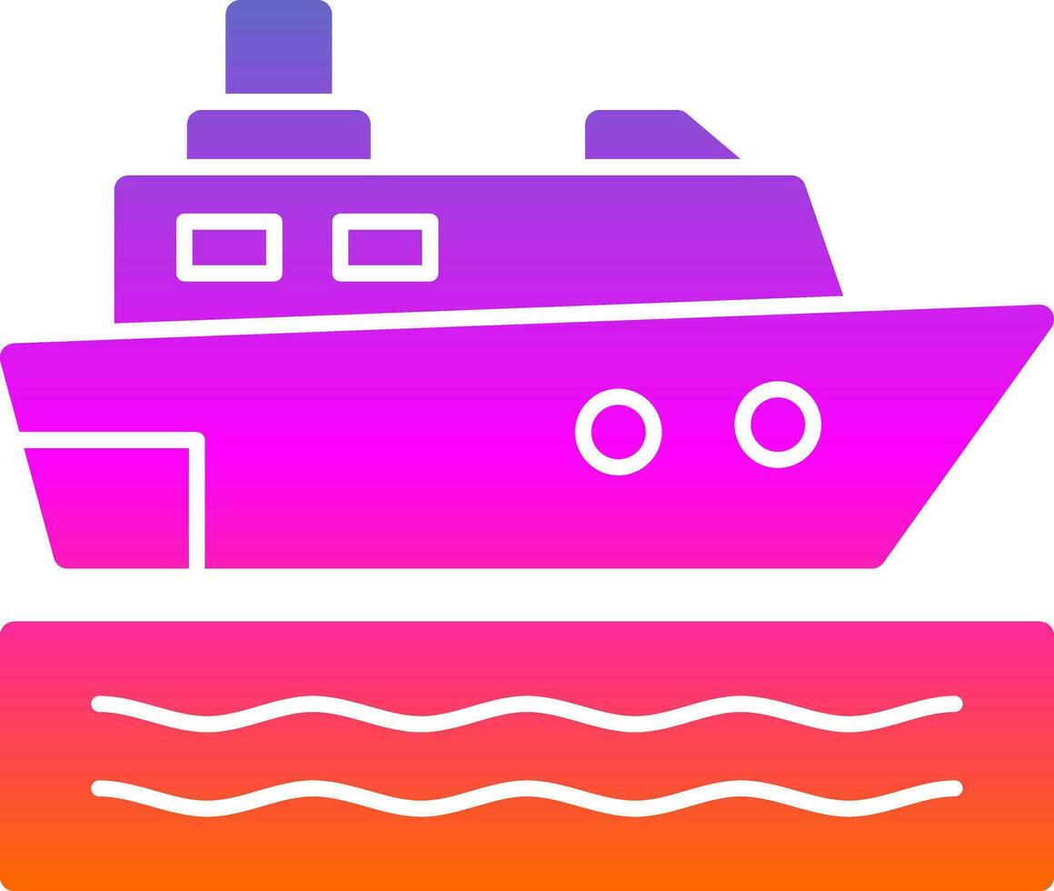 Cruise ship Vector Icon Design
