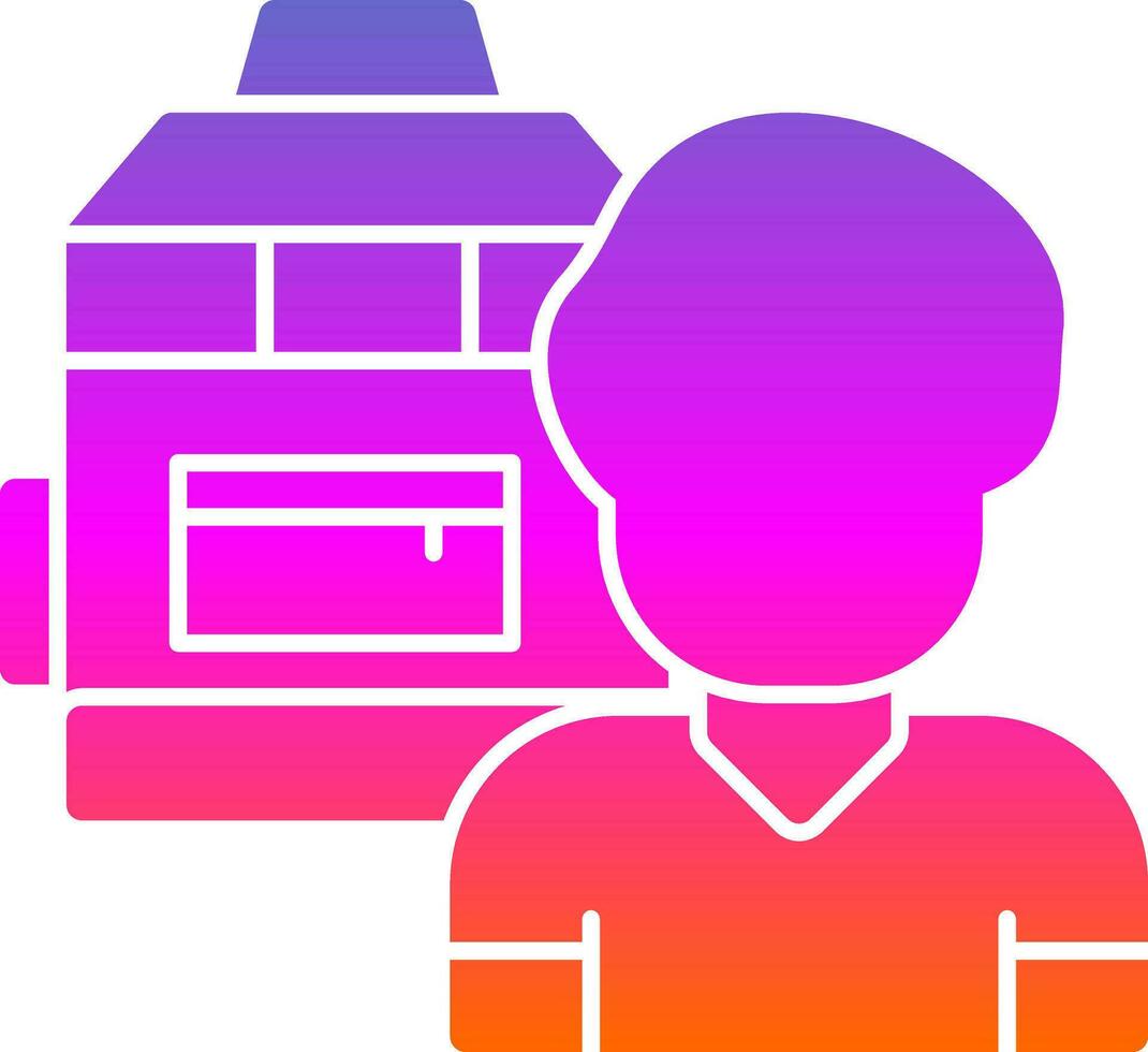 Backpacker Vector Icon Design