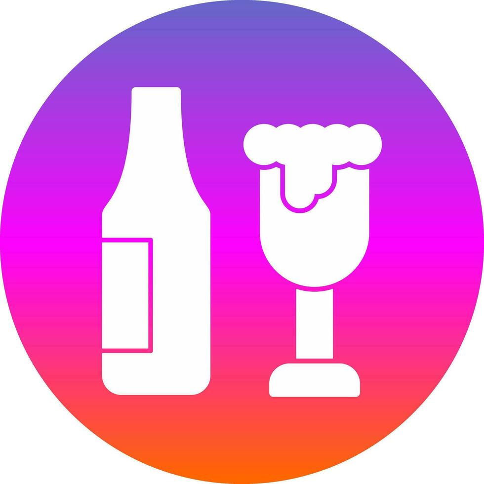 medio litro de cerveza vector icono diseño