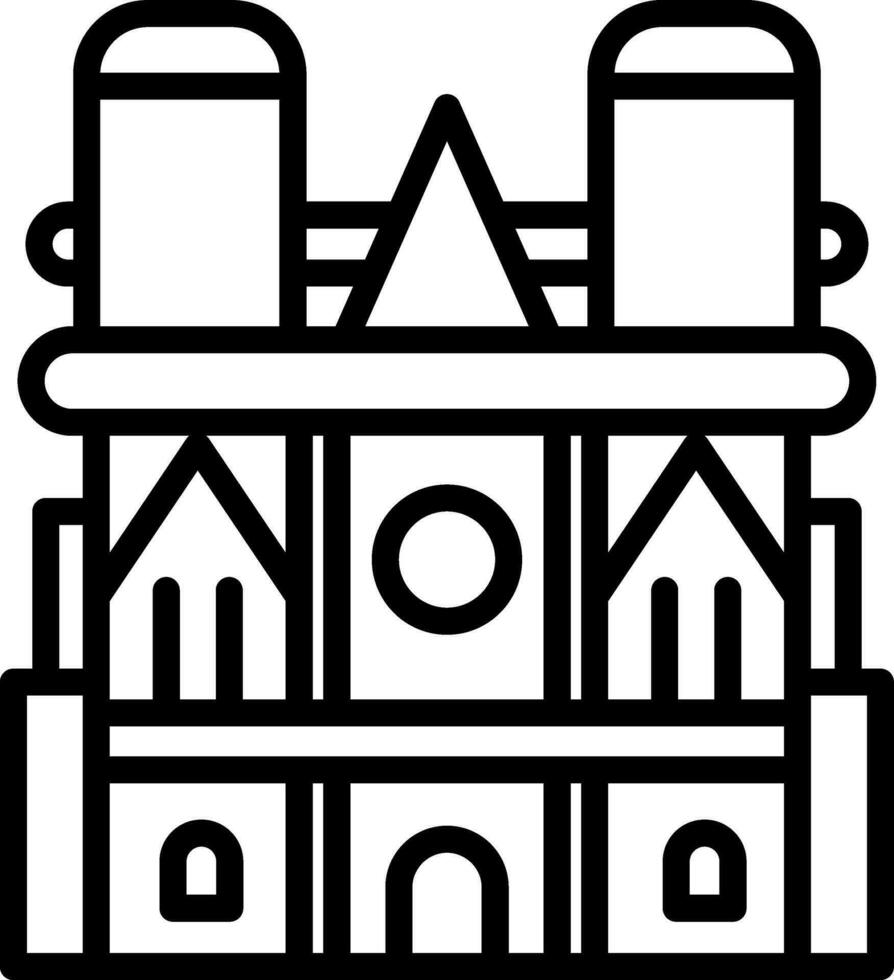 Notre dame Vector Icon Design