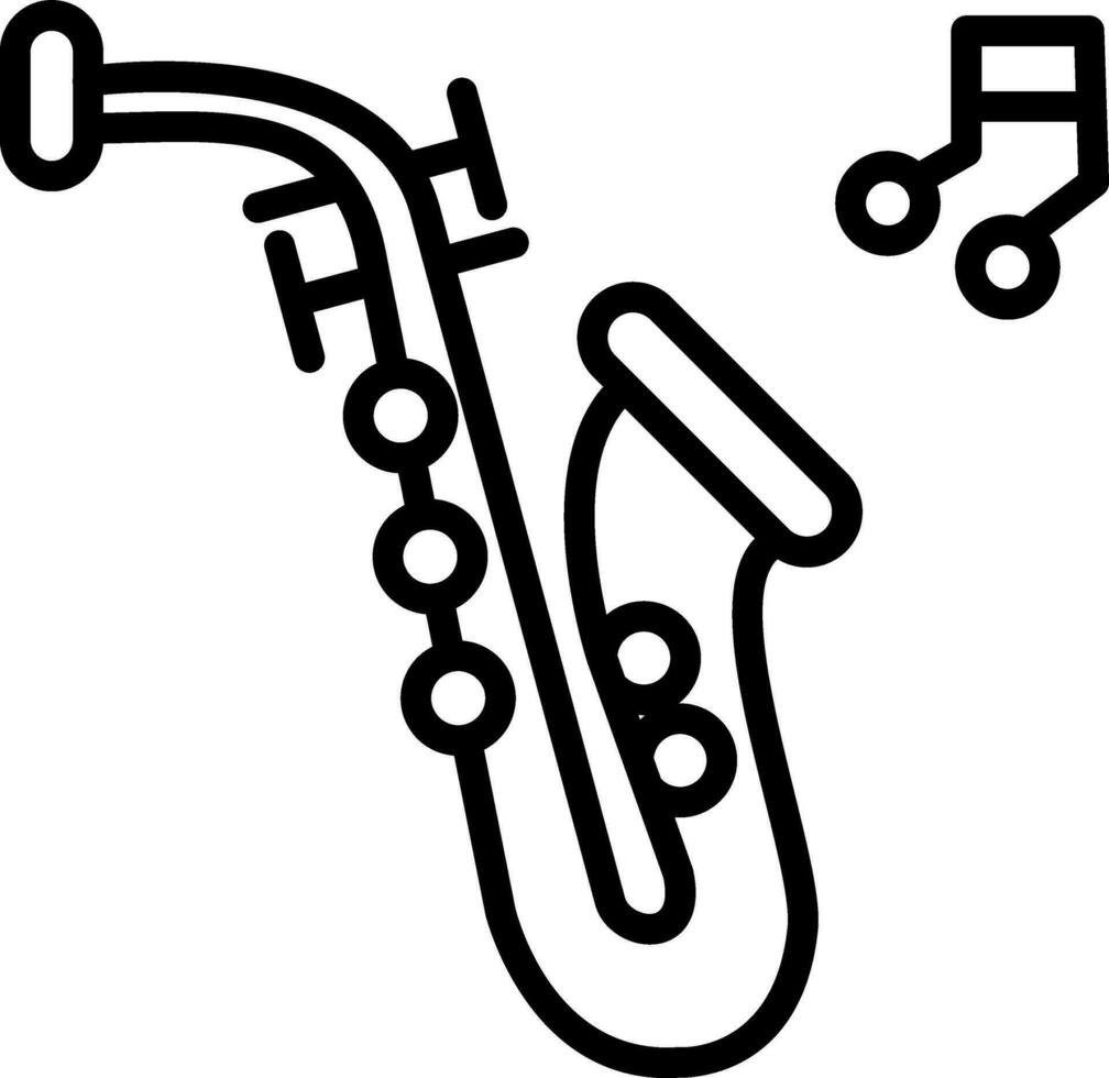 Saxophone Vector Icon Design