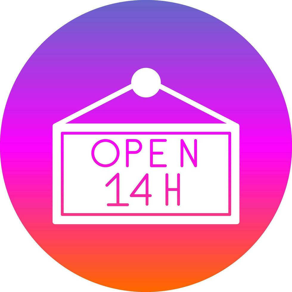 Opening hours Vector Icon Design