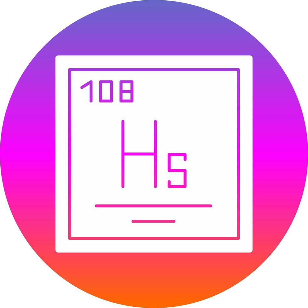 Hassium Vector Icon Design