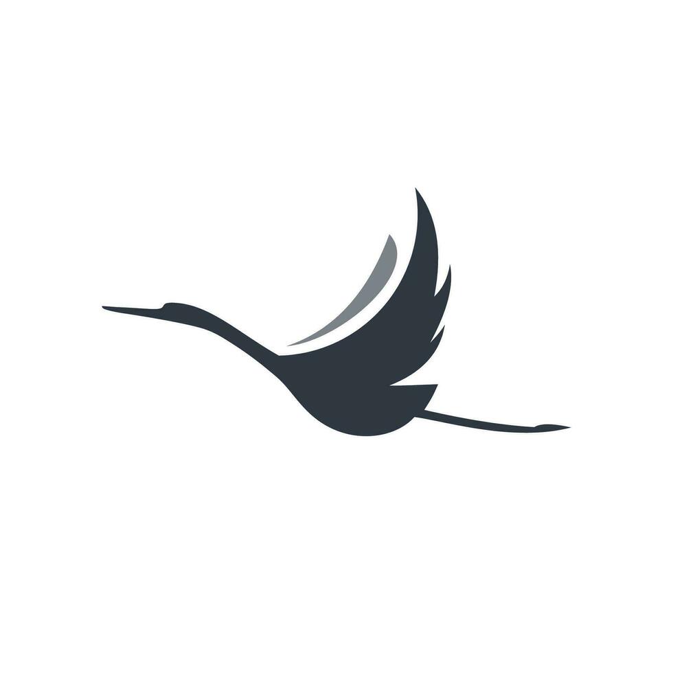 simple stork logo vector template illustration