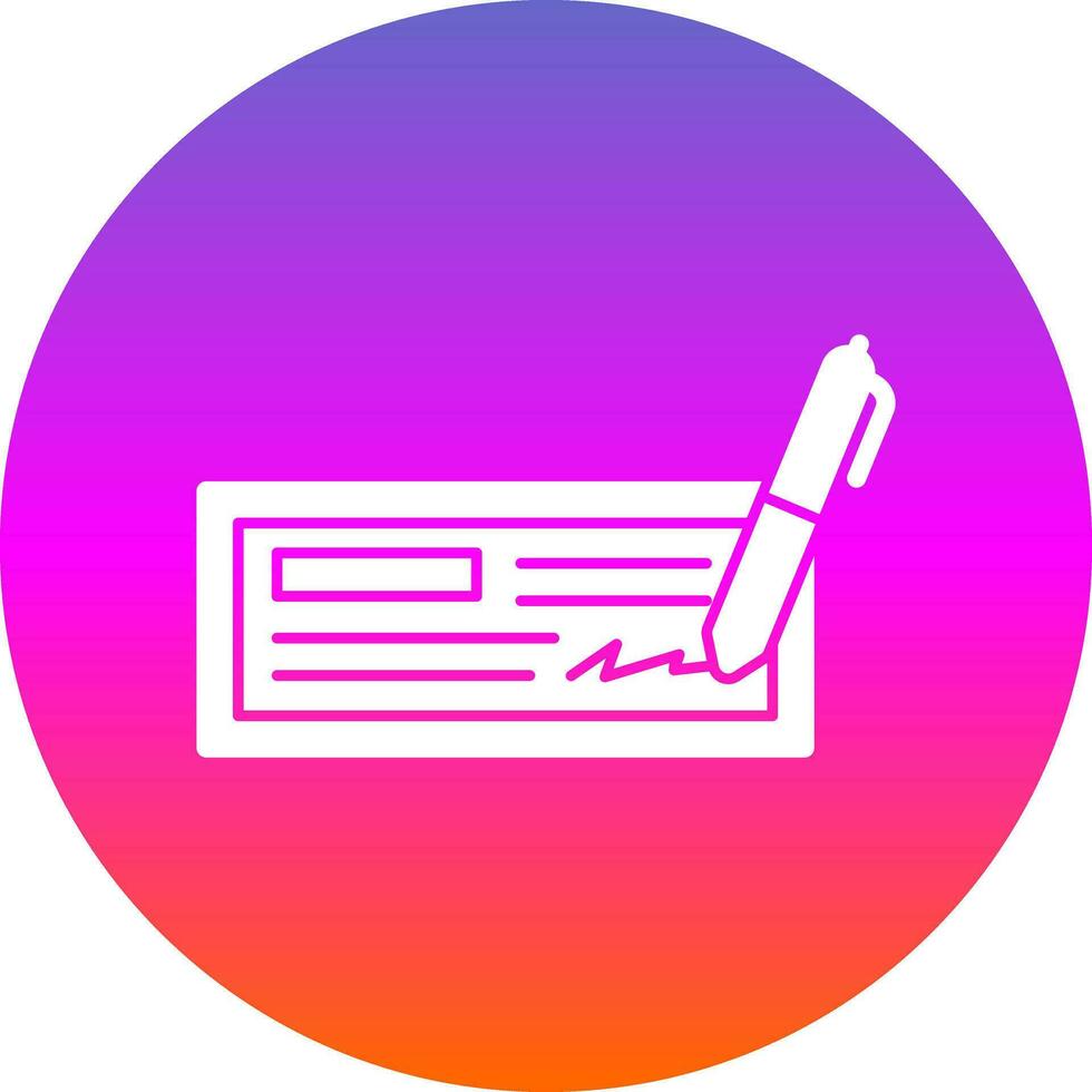 Cheque Vector Icon Design