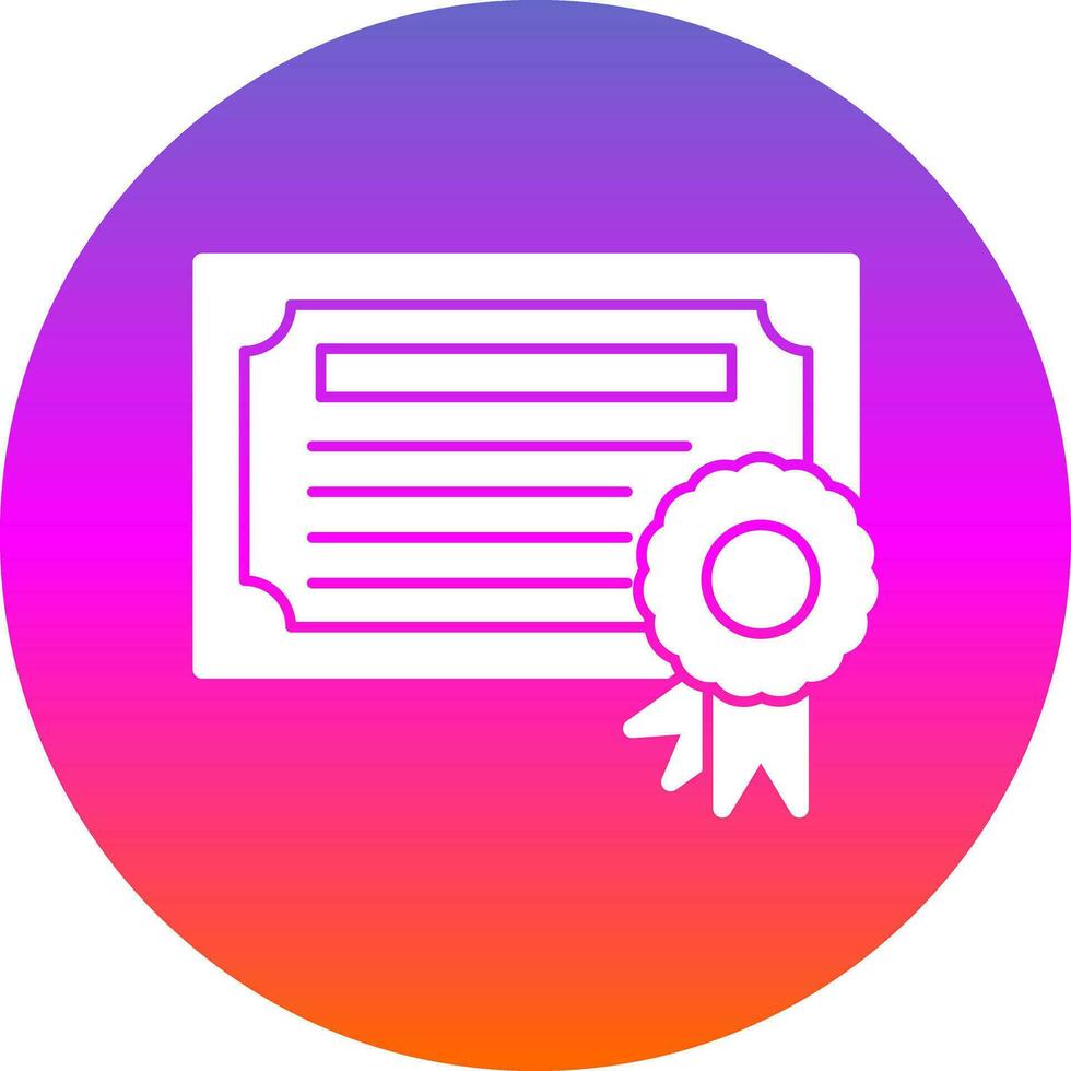 Certificate Vector Icon Design