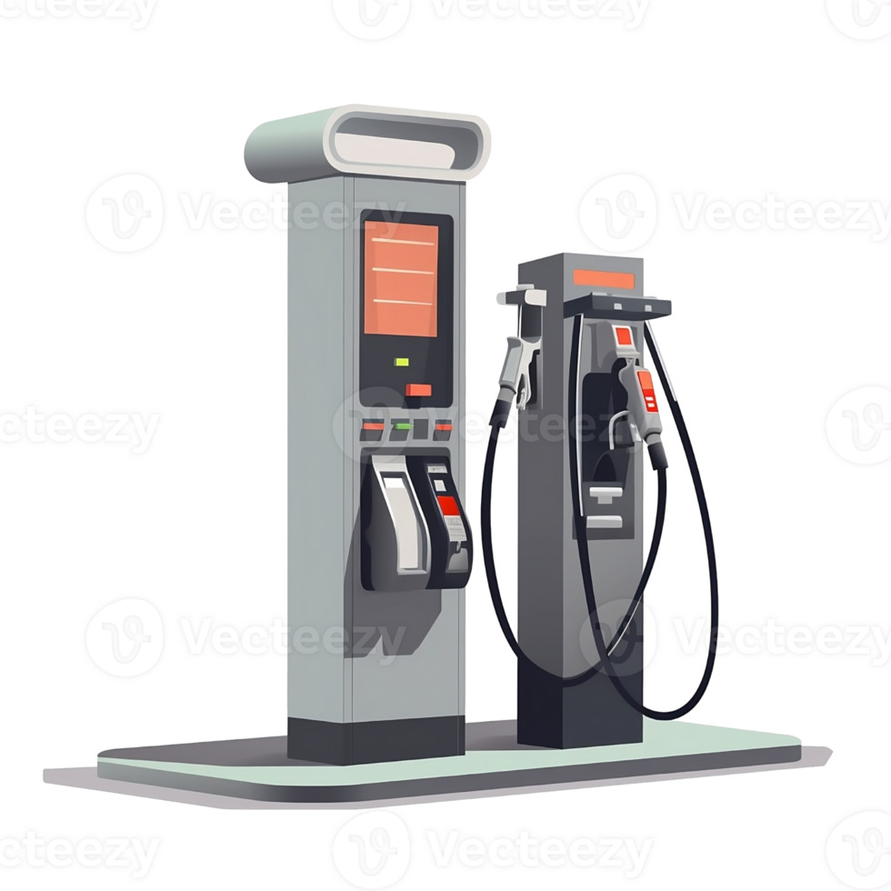 Charging station for electric car. E-charge. Green energy or eco concept.  Ai Generated png