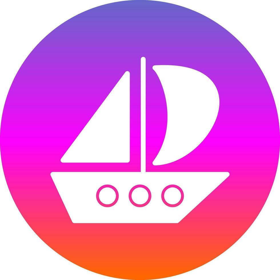 Catamaran Vector Icon Design