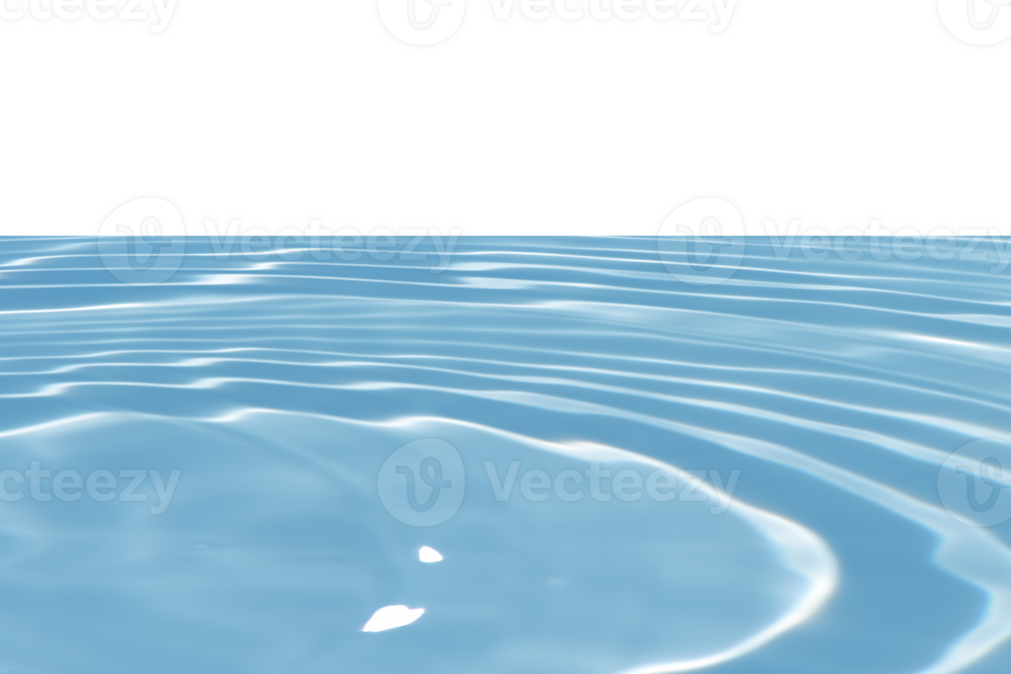 Blue water with ripples on the surface with sand sea beach transparent blue water ripple surface texture with splashes and bubbles no background. Water wave with shining pattern texture background. png