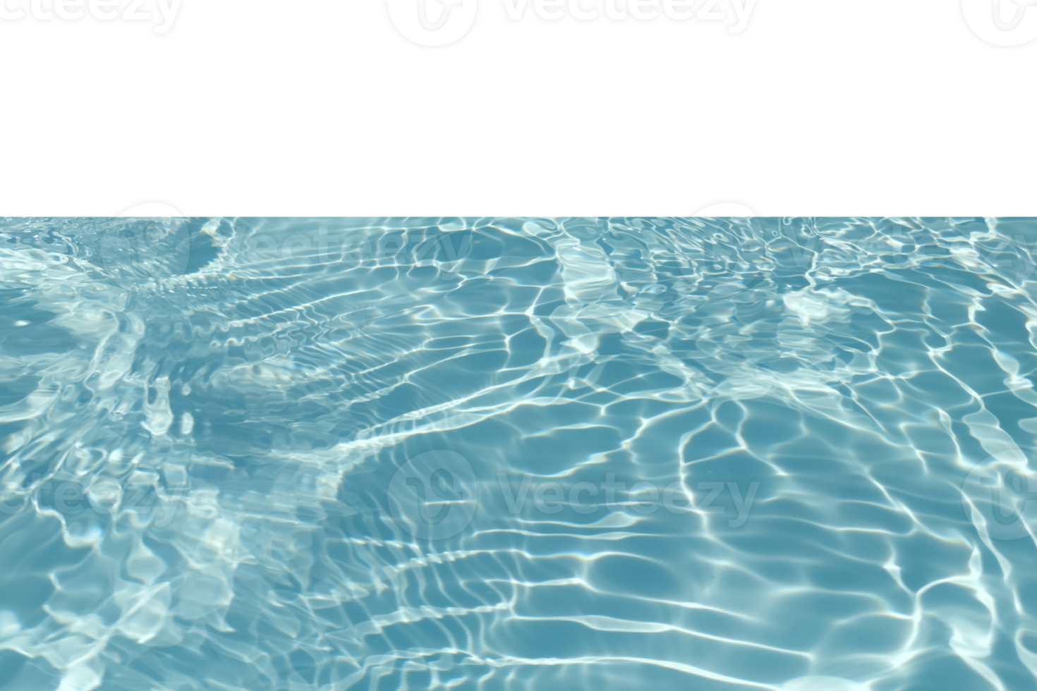 Blue water with ripples on the surface with sand sea beach transparent blue water ripple surface texture with splashes and bubbles no background. Water wave with shining pattern texture background. png